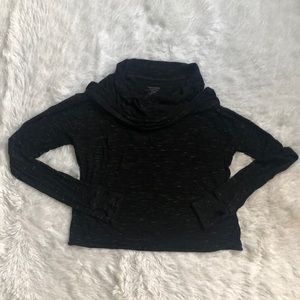 Sweaty Betty marled cowl neck pullover sweater